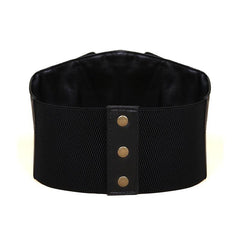 Womens Lace Up Corset Belt Wide Elastic Waist Belt