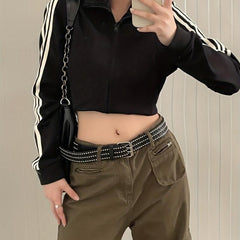 Y2K Rivet Eyelet Belt for Women