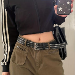 Y2K Rivet Eyelet Belt for Women
