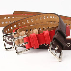 Metal Grommets Rivets Pin Buckle Women's Belts Slim Waistband