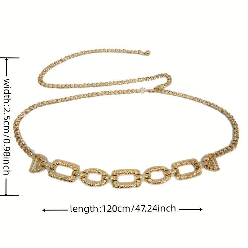 Metal Hollow Waist Chain Punk Women Dress Pendant Tassel Chain