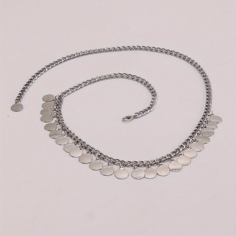 Coin Pendant Waist Chain Hip Hop Metal Chain Belt Dress Girdle Women