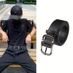 Unisex Pin Buckle Wide PU Belt Casual Jeans Pants Belt
