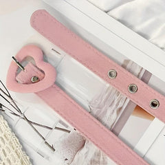Peach Heart Hollow Belt Women's Decorative Jeans Belts
