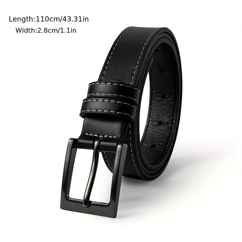 Square Buckle Belt Unisex PU Leather Waist Belt Jeans Pants Women