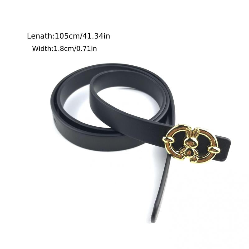 Vintage Rabbit Double D Buckle Belt for Women