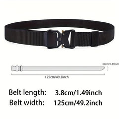 Functional Outdoor Sports Imitated Nylon Tactical Belt Alloy Snap