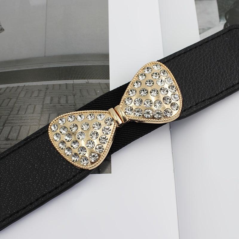Wide Elastic Waist Belt Floral Buckle Women Vintage Dress Sweater Coat