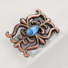 Retro Leaf Belt Buckle Boho Hollow Out Western Cowboy Belt Decorative Accessorie