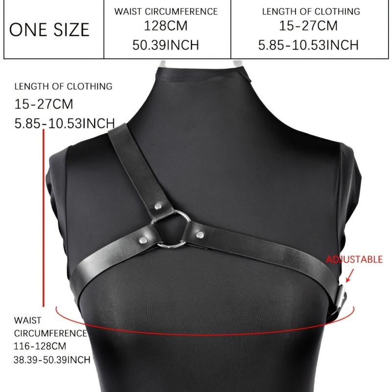 PU Leather Harness Belt Suspenders Ladies Sexy Waist Chain