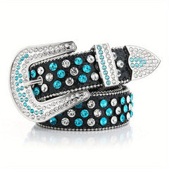Glitter Rhinestone Hip Hop Belt Y2K Bling Sparkly Cowgirl Belt
