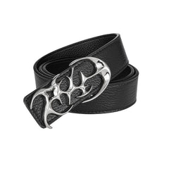 Special Shaped Buckle Leather Belt Men's Belt Jeans Belt Smooth Buckle