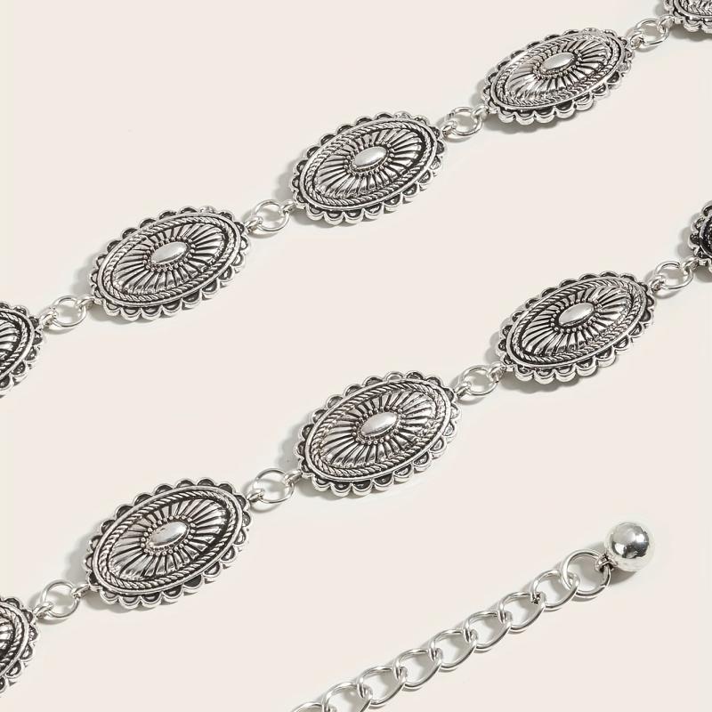 Vintage Metal Chain Belt Dress Girdle For Women