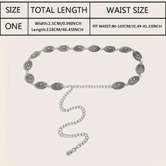 Vintage Metal Chain Belt Dress Girdle For Women
