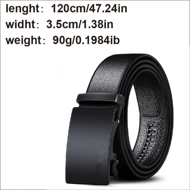 Men's Adjustable PU Leather Slide Buckle Belt