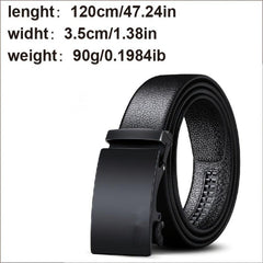 Men's Adjustable PU Leather Slide Buckle Belt
