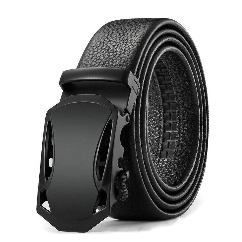 Men's Adjustable PU Leather Slide Buckle Belt