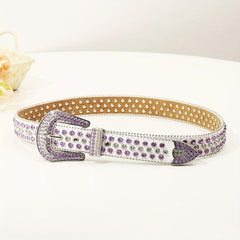 Y2K Punk Rhinestone Decor Belt Hip Hop Gothic Jeans Pant Belt