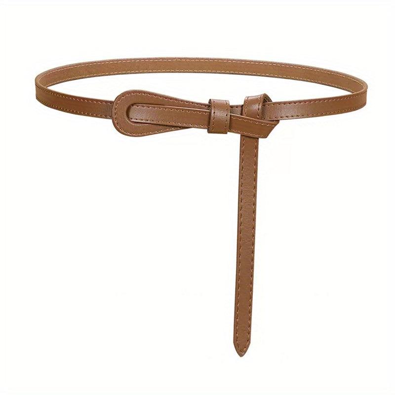 Vintage Knotted Thin Belt Casual Dress Belt Classic Sweater Shirt Waistband