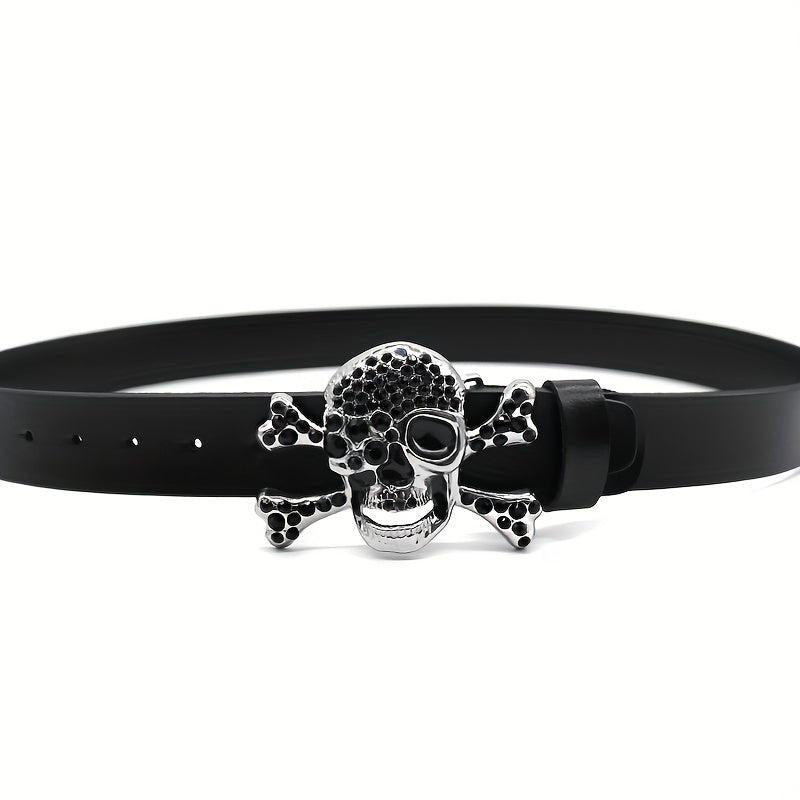 Rhinestone Inlaid Skull Rivet Belt Punk Y2K Hip Hop Gothic Belt