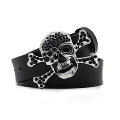 Rhinestone Inlaid Skull Rivet Belt Punk Y2K Hip Hop Gothic Belt