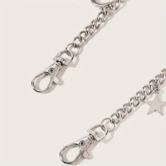 Moon Star Pendant Waist Chain Tassel Punk Hip Hop Jeans Pants Chain Women Y2K