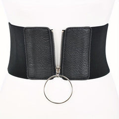 Wide Girdle Elastic Waistband Classic Dress Coat Belt