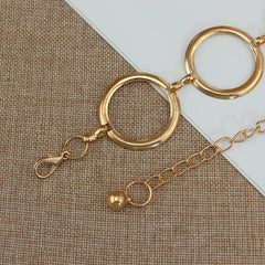Women's Metal Belt Dress Decorative Belt Slim Waist Ring Chain