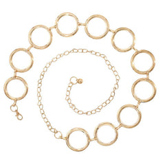 Women's Metal Belt Dress Decorative Belt Slim Waist Ring Chain