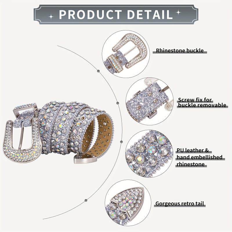 Rhinestone Belt Western Cowgirl Cowboy Waistband