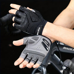 Half Finger Cycling Gloves Liquid Silicone Shock Absorbing