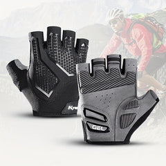 Half Finger Cycling Gloves Liquid Silicone Shock Absorbing