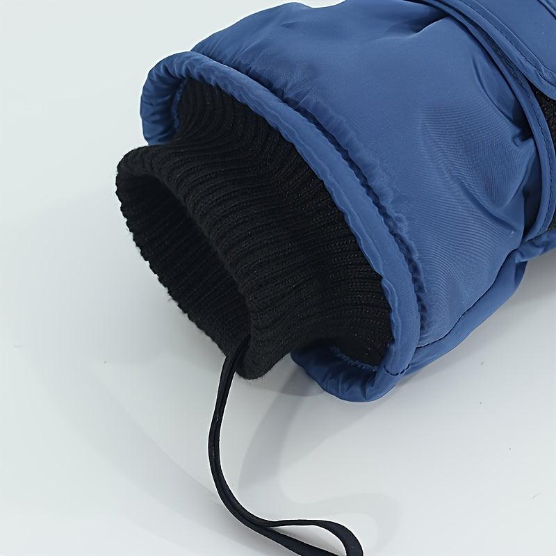 Men's Plush Thickened Cold-proof Waterproof Ski Gloves