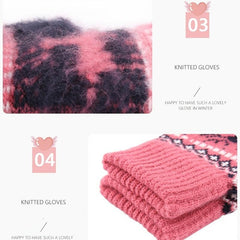 Christmas Couple Elk Gloves Unisex Touchscreen Thickened Warm Gloves