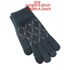 Men's Wool Touch Screen Gloves Cold Proof Warm Thickened
