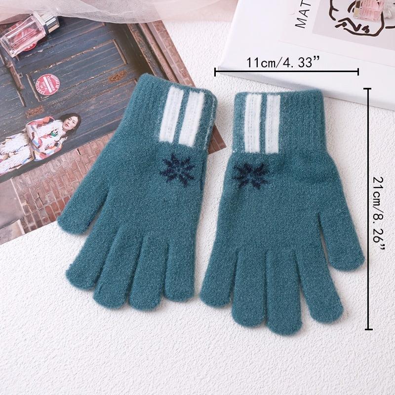 Men's Winter Warm Gloves Pointer Knitted Wool Gloves Men's Cold Proof
