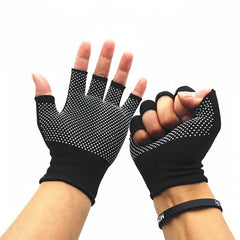 1pair Anti Slip Breathable Fingerless Finger Gloves Outdoor Cycling Driving