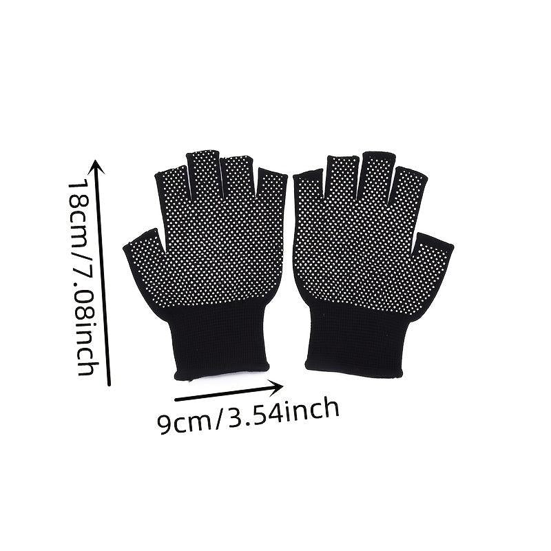 1pair Anti Slip Breathable Fingerless Finger Gloves Outdoor Cycling Driving