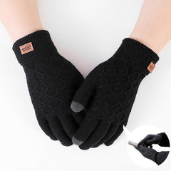 Men's Wool Gloves Touch Screen Knit Lining
