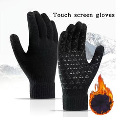 Winter Gloves Touch Screen Non Slip Thermal Soft Knit Lining Gloves