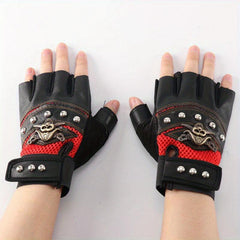 Men's Half Finger Riding Gloves, Anti-Skid & Breathable for Motorcycle, Bicycle
