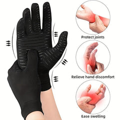 Copper Fiber Full Finger Health Care Gloves