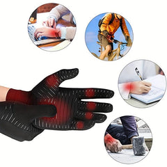 Copper Fiber Full Finger Health Care Gloves