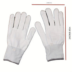LED Flashing Finger Gloves Hand Bone Luminous Gloves Punk Halloween