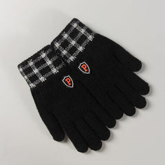 Winter Plus P Marking Thickened Knit Jacquard Adult Thermal Gloves