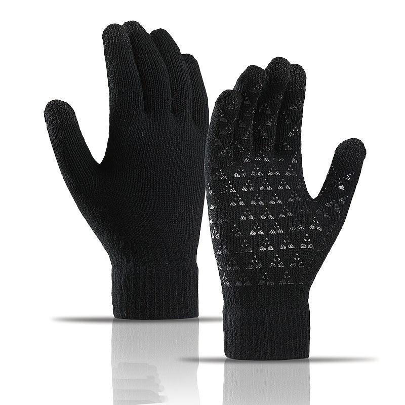 Unisex Winter Knitted Wool Gloves Touch Screen Warm