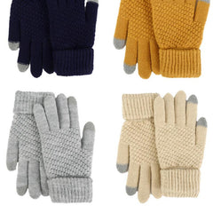 Men's Winter Double Layer Knitted Riding Gloves