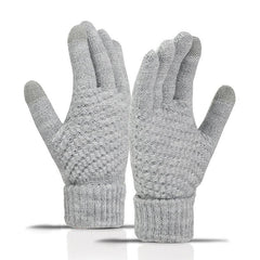 Men's Winter Double Layer Knitted Riding Gloves