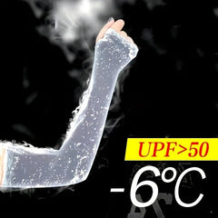 Men's Ice Silk Arm Sleeves Sun Protection Gloves