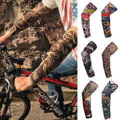 Outdoor Cycling Sunscreen Tattoo Sleeve UV Protection Long Gloves